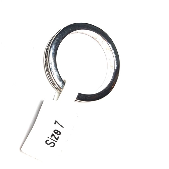 Silver alloy CZ Eternity Channel Ring - Picture 3 of 4